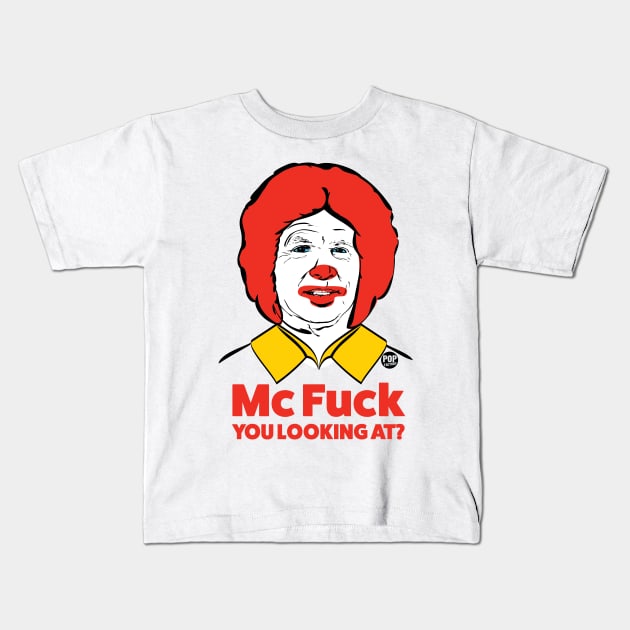 MCFUCK Kids T-Shirt by toddgoldmanart